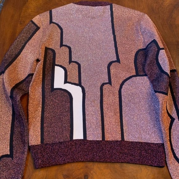 Roksanda Brown Rose Gold Geometric Sweater - Picture 3 of 4